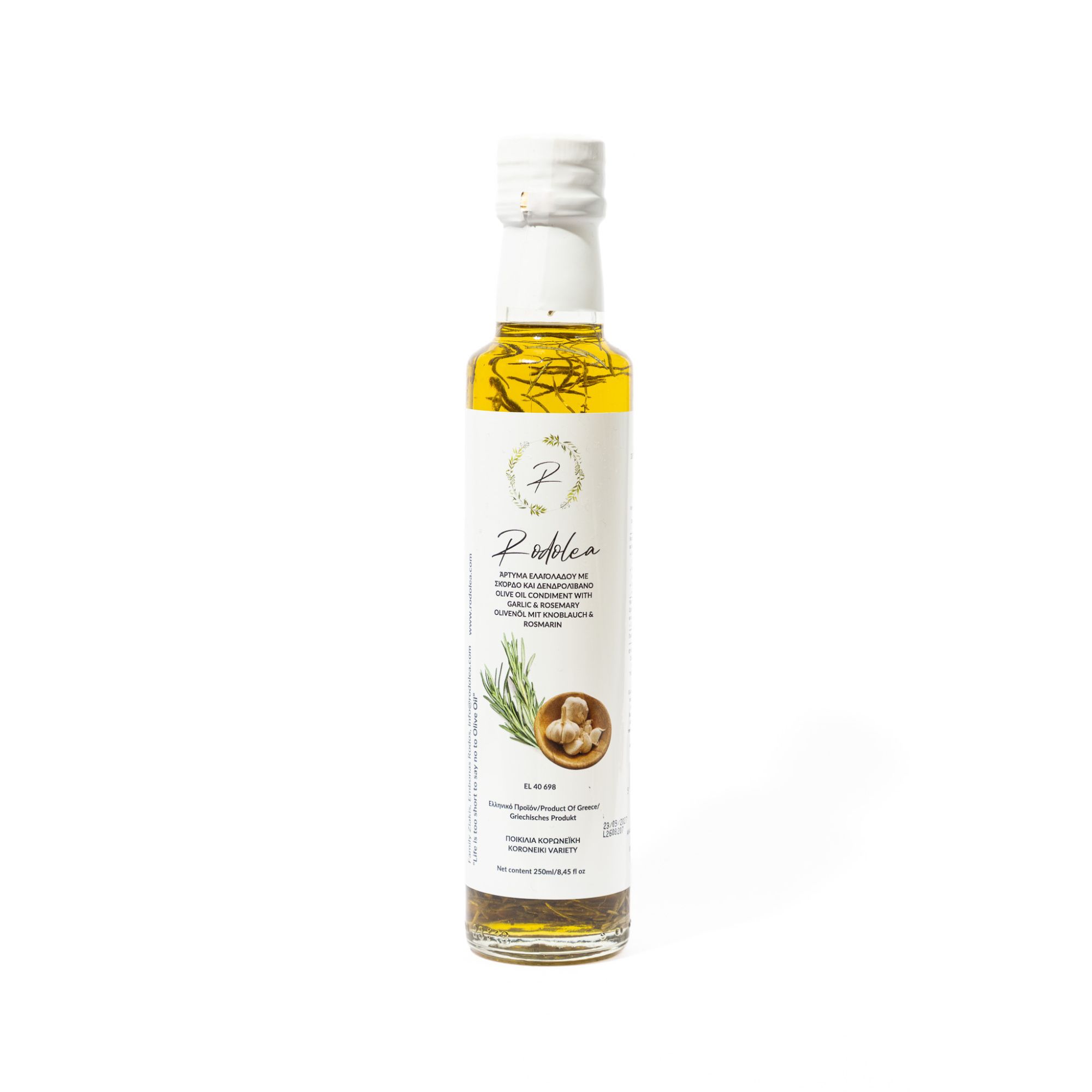 Rodolea Olivenöl Extra Nativ mit Knoblauch & Rosmarin 250ml